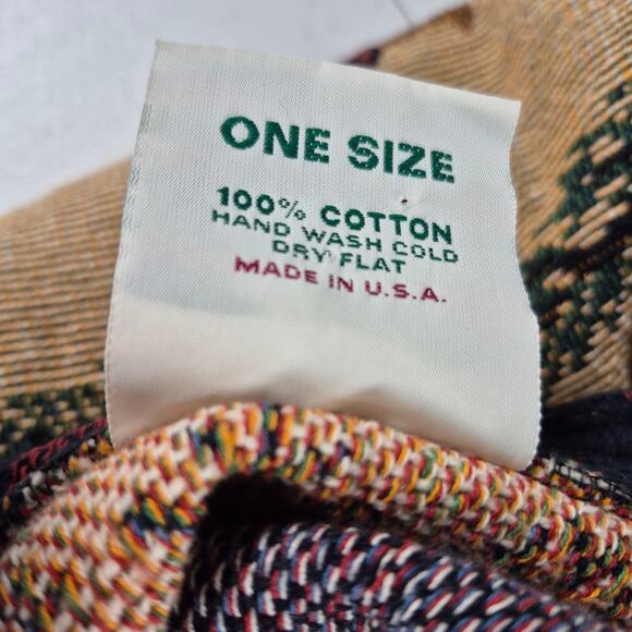 Sugar Street Weavers Vintage USA Red Green Santa Reindeer Tapestry Jacket L - Picture 7 of 7